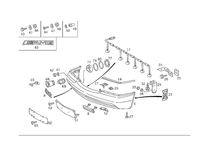 WA1408850425 - Attachment Parts: Panelling for Mercedes-Benz: 300SD, 400SE, 400SEL, 500SEL, S420 Image image
