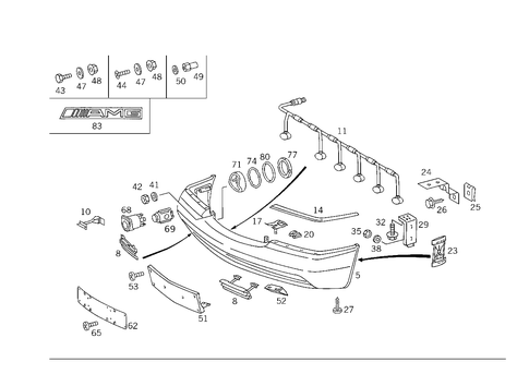 Front Bumper for 1993 Mercedes-Benz 300SD #0