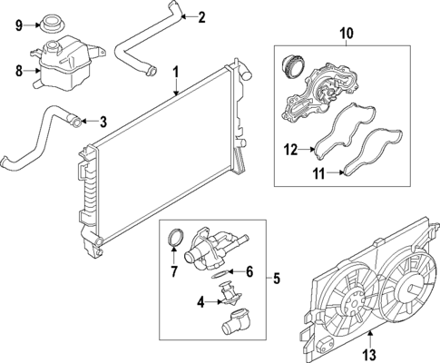 Cooling System for 2012 Lincoln MKX #0