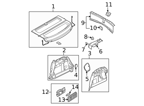 Interior Trim - Rear Body for 2008 Mazda 3 #0