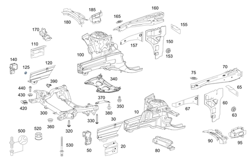 Wheelhouse, Front Subframe for 2014 Mercedes-Benz CLS63 AMG S #0