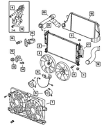 4596425AB - Cooling: Radiator To Upper Crossmember Isolator for Mopar Image