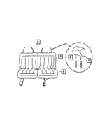 1HH361D5AA - Interior Trim: Rear Headrest for Mopar Image