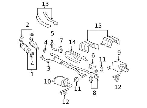 Exhaust Components for 2009 Pontiac G8 #0