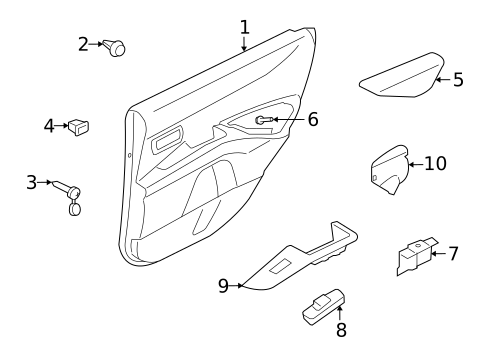 Interior Trim - Rear Door for 2007 Mitsubishi Outlander #4
