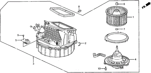 Heater Blower for 1988 Honda Civic #0