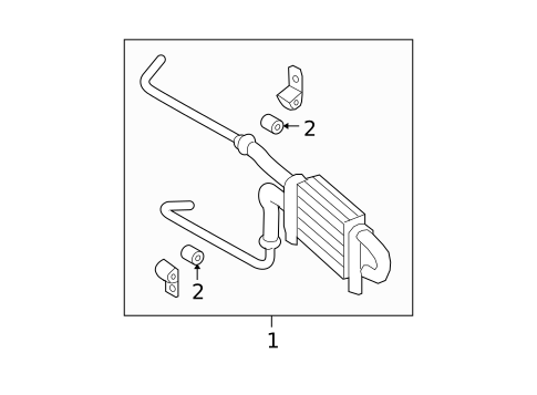 Power Steering Oil Cooler for 2009 Hyundai Santa Fe #0