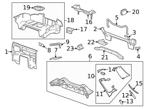 Rear Floor & Rails for 2008 Saturn Sky #0