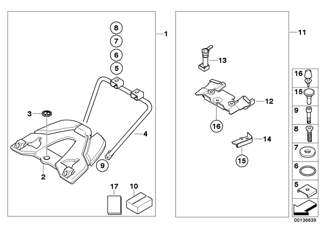 71607678752 - : Secuirng Element, Right for BMW-Motorrad Image