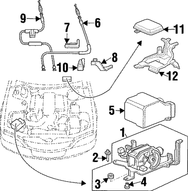 934050601208 - Electrical: Actuator Assembly Mount Bolt for Acura Image