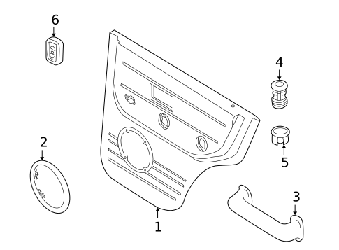 Interior Trim - Rear Door for 2003 Land Rover Freelander #0