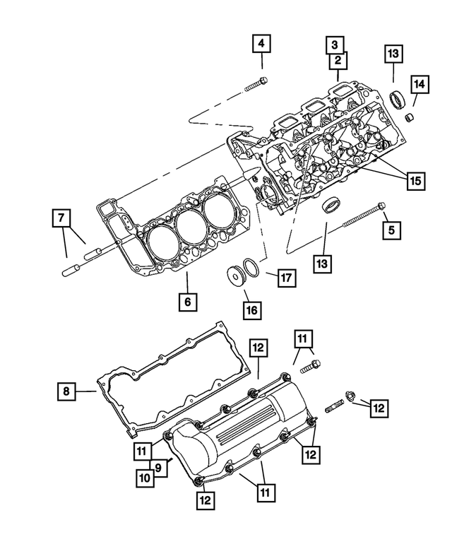 R5637022AB - Engine 3.7L Six Cylinder: Cylinder Head for Dodge: Dakota, Durango, Ram 1500, Ram 2500, Ram 3500 | Jeep: Liberty Image