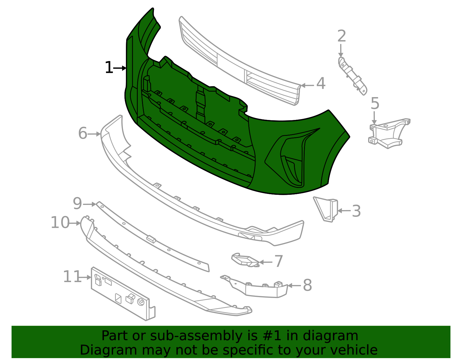 2025 INFINITI QX80 Bumper Cover 620227JA1H | OEM Parts Online