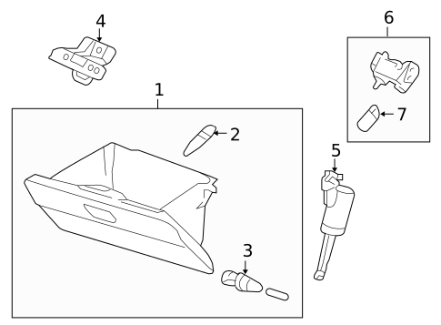 Glove Box for 2013 Honda Insight #0