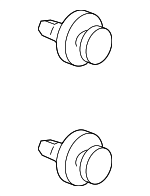 91560S84A01 - Body: Kick Panel Trim Clip for Honda: Accord, Civic, Civic del Sol, CR-V, Element, Fit, Insight, Odyssey, Pilot, Prelude, Ridgeline, S2000 Image