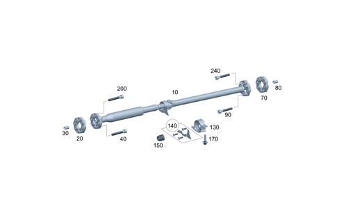 Propeller Shaft for 1991 Mercedes-Benz 350SD #0