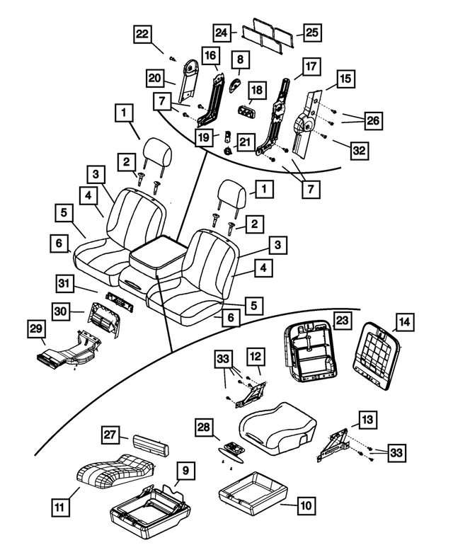 1RM10XDVAA - Interior Trim: Headrest Sleeve, Locking for Mopar Image image