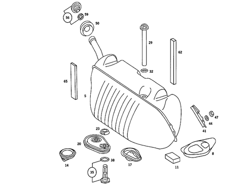 Fuel Tank with Detachable Parts for 1984 Mercedes-Benz 380SE #0