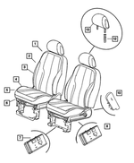 1CX03DK2AA - : Front Seat Back Cover, Left for Mopar Image