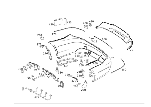Rear Bumper for 2007 Mercedes-Benz C350 #0
