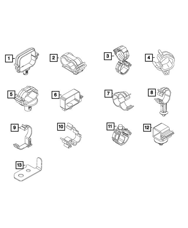 68201932AA - Electrical: Cable Clip for Mopar Image