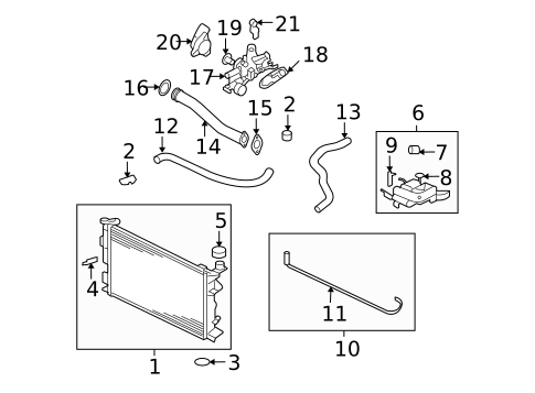 Radiator & Components for 2008 Kia Optima #0