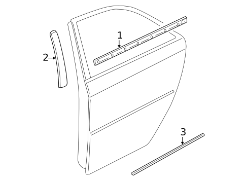 Exterior Trim - Rear Door for 2005 Cadillac CTS #0