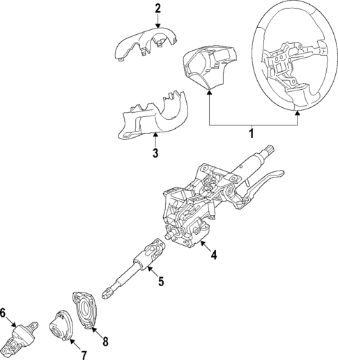 Steering Column for 2018 Buick Regal Sportback #0
