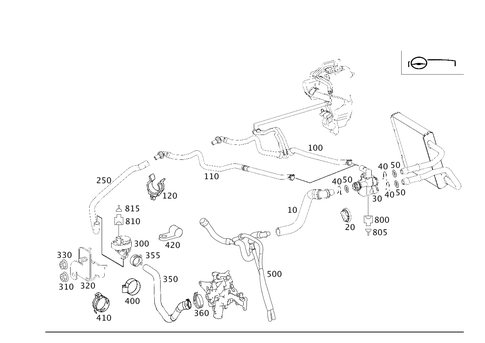 Heating Water Lines for 2005 Mercedes-Benz E320 #0