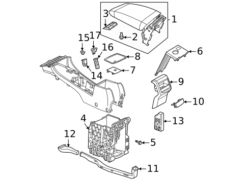 Console for 2022 Volkswagen Passat #1
