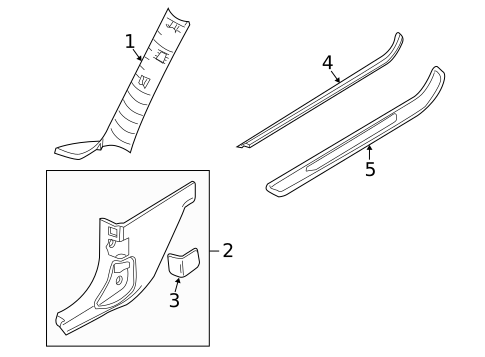 Interior Trim - Pillars for 2008 BMW 128i #1