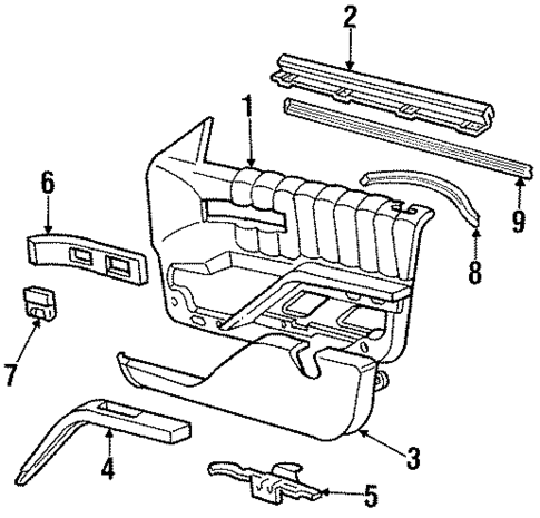 Interior Trim - Front Door for 1993 Chevrolet Lumina #0