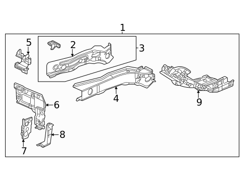 Structural Components & Rails for 2022 Honda Civic #1