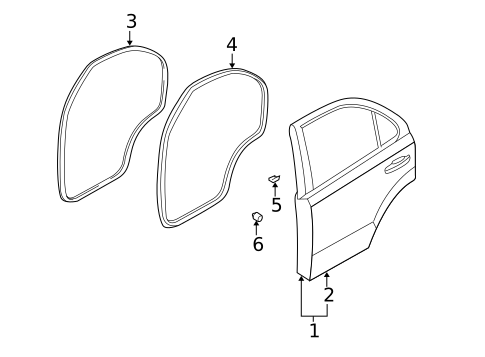 Door & Components for 2005 Kia Sorento #1