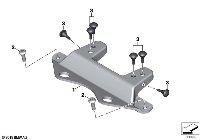 52538404510 - Seats and Seat Bench: Bracket, Seat -  for BMW-Motorrad Image image