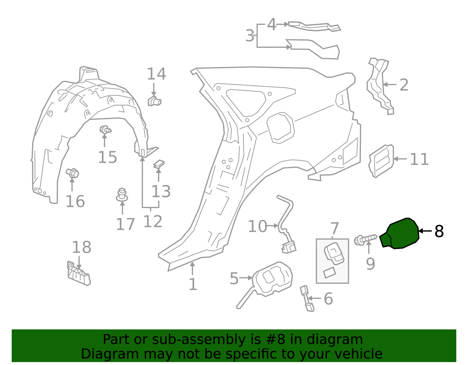 63910-TVA-A00ZZ - 2018-2022 Honda Accord - Lid Fuel Filler