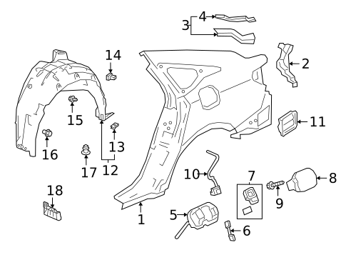 Fuel Door for 2021 Honda Accord #0