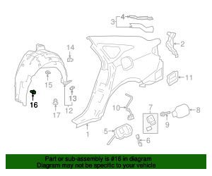 Genuine Honda 2012-2024 Honda - Clip Fender (Inner