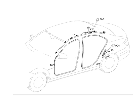 Head Side Air Bag, Door Edge Guard for 2008 Mercedes-Benz C350 #0