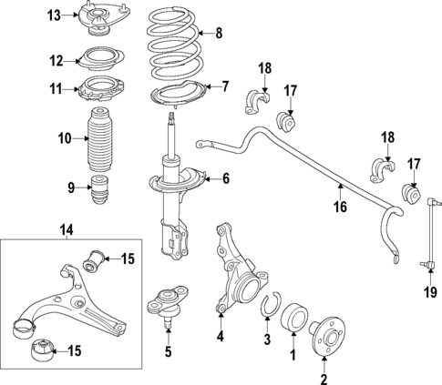 Front Suspension for 2013 Kia Forte #0