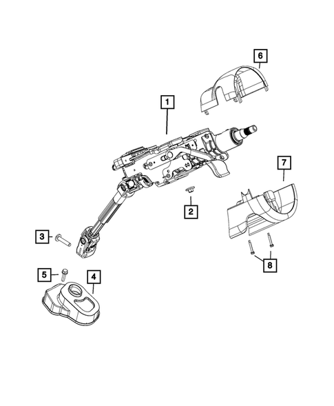Steering Column and Intermediate Shaft for 2019 Jeep Cherokee #0