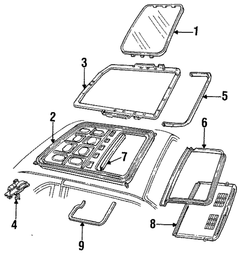 Sunroof for 1993 Mercury Cougar #0