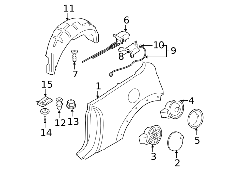 Quarter Panel & Components for 2013 Mini Cooper #0