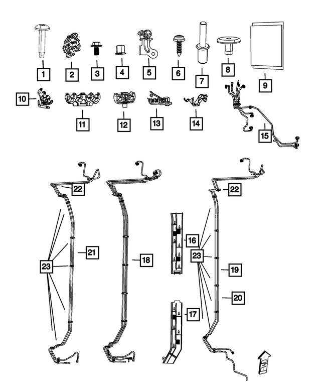 68140172AA - : Fuel Supply And Return Bundle for Mopar Image