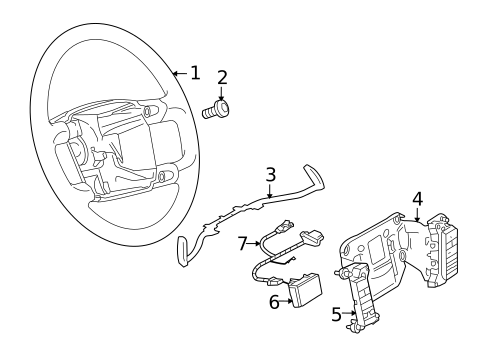 Steering Wheel & Trim for 2010 Volkswagen Touareg #0