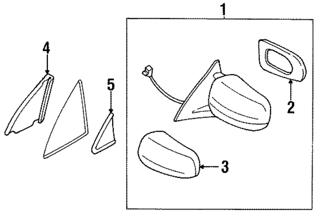 9636540U00 - : Mirror Glass for Nissan Image