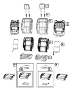 68281994AE - Interior Trim: Front Seat Back Foam, Left for Mopar Image