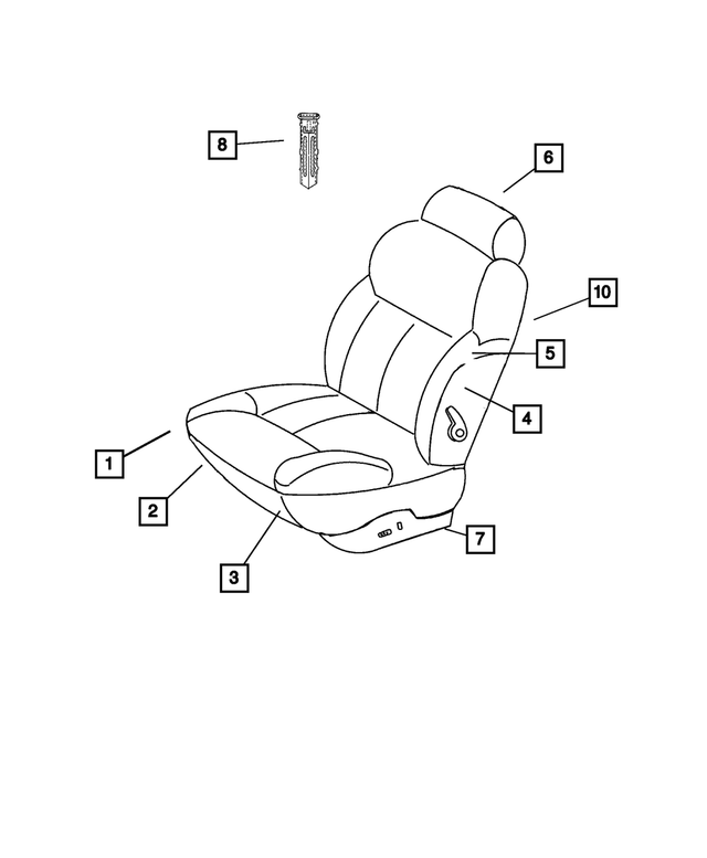 5093533AA - Interior Trim: Seat Cushion Foam, Right &amp; Left for Mopar Image