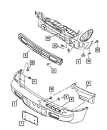 ZG97TZZAF - Frame, Bumper and Fascia: Rear Fascia for Mopar Image