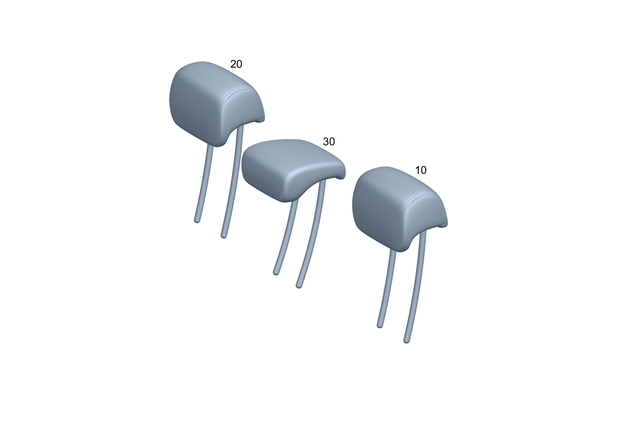 1779708400 - Rear Seat: Head Restraint for Mercedes-Benz: 180A, 180b, 220a, A220, EQB 250+, EQB 300, EQB 350, GLA250, GLA35 AMG, GLA45 AMG, GLB250, GLB35 AMG Image image